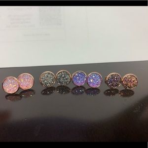 10 mm Druzy post earrings